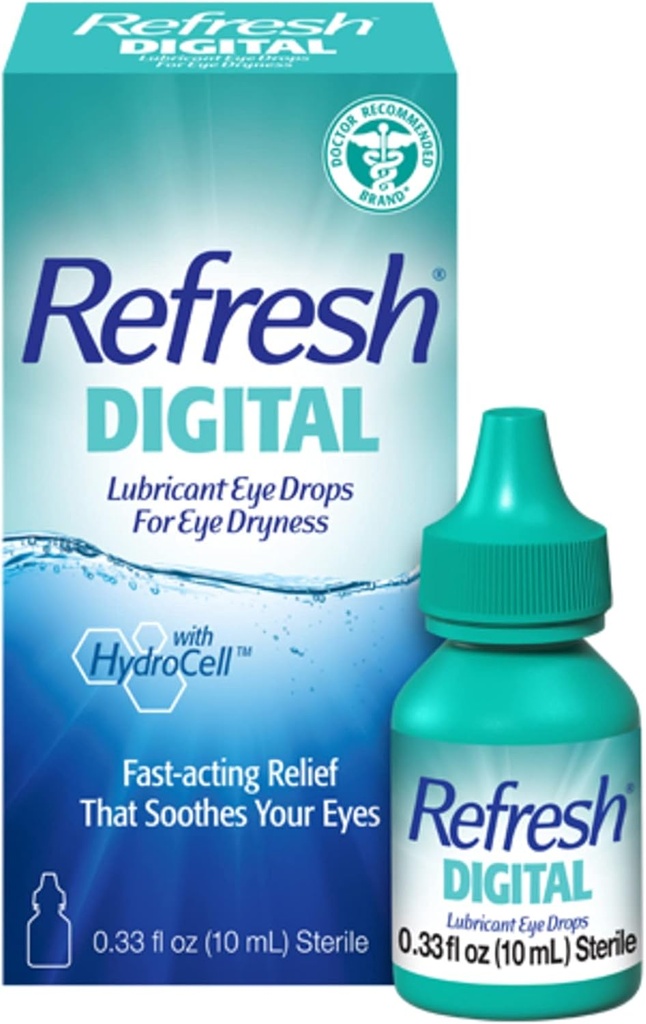 Refresh Digital Lubricant Eye Drops, 0,33 Fl Oz (Pack of 1)