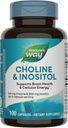 Nature 's Way Chooline & Inositol, Support Brain Health & Cellular Energy *, 500 mg Chooline & 500 mg Inositol per 2 - kapsul yang melayani, Gluten Free, 100 Capsules (Packaging May Vary)