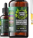 Defence360 Immune Support 8-in-1 Vedel toidulisand C-vitamiini, D3, Tsink, Elderberry, Echinacea, Kurkum, Ingver & Quinine - Täielik immuunsuse kaitse (4 FL OZ)