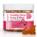 Healthy Grow Height Growth Gummies Rich in Calcium, Vitamins C, D3, K2, L-Arginine, Ashwagandha, and Others, Boost Bone Health & Immunity, Multivitamin, for Kids 5+, Teens and Adults.