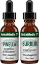 NutraMedix Detox Support Bundle - Vedelad tilgad puhastamiseks ja Detox Support & Occassional Brain Fog - Pinella Anise Drops & Burbur Extract for Healthy Detoxification (2 Count, 1 Oz)