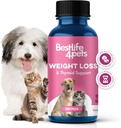 Weight & Thyroid Ondersteuning voor honden en katten, natuurlijke oplossing voor hongerbeheersing, voedingsondersteuning, optimale schildklierfunctie, effectief honden- en kattengewichtverlies, 400 reukloze, smaakloze pillen