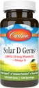 Carlson Labs Solar D Gems Natural Vitamiin D3, 2000 IU, 120 Softgels