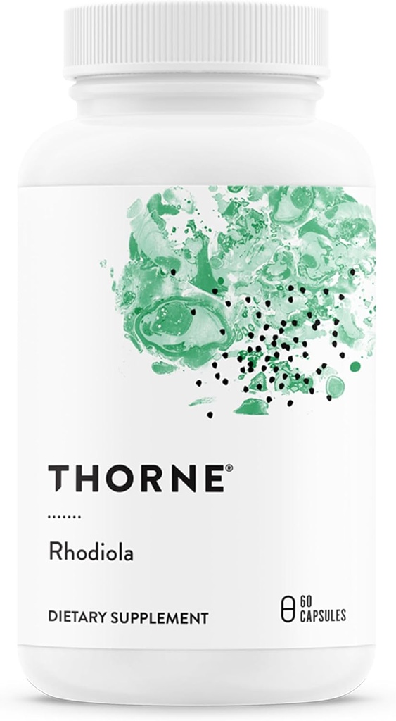 THORNE - Rhodiola - Botanisk tillskott för stressavlastning - Förbättrar sömn och mental fokus * - 60 kapslar