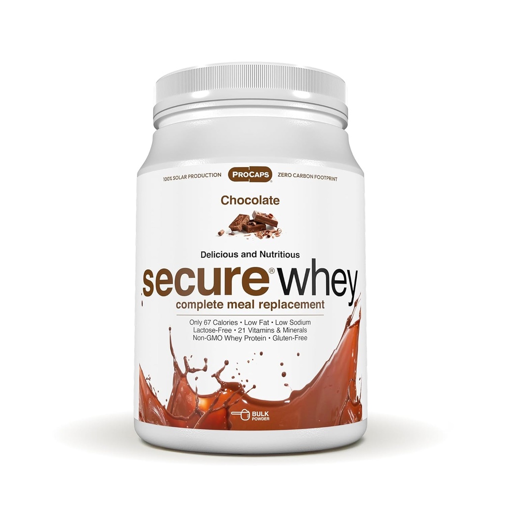 AndREW LESSMAN Secure Whey Complete Meal replacementment - Chocolate 60 Servings - Only 67 Calories, 7 Grams Whey Protein, Vitamins/Minerals, Low-Fat, Nutritious, Delicious, Mixes Instantly