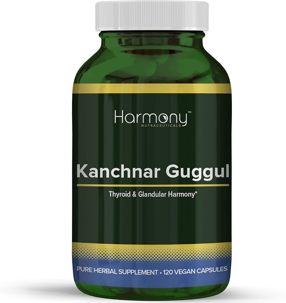 Kanchnar Guggul - Thyroid & Glandular Harmony - 120 קפסולות טבעוניות - הרמוני Nutraceuticals Guggul Resin