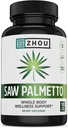 Zhou Saw Palmetto Supplemento per gli uomini - Premium Complex, Formula avanzata, Extra Forza 450mg Saw Palmetto Berry Per Capsule - 100 Capsule Vegetariani