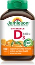 Jamieson Natural Tangy Orange Chewable Vitamin D 1000IU 100 comprimidos