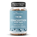 Eu Natural Conception for Her Fertility Supplements for Women - Ovulation, Hormonal Balance & Regular Cycle Support - Myo-Inositol, Folate, Shatavari & Vitex - 60 Vegetarian Capsules