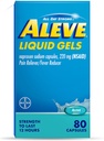 Aleve Pain Reliever & Fever Reduktor Liquid Geels, Naproxen Natrium, Kivunlievitys, 80