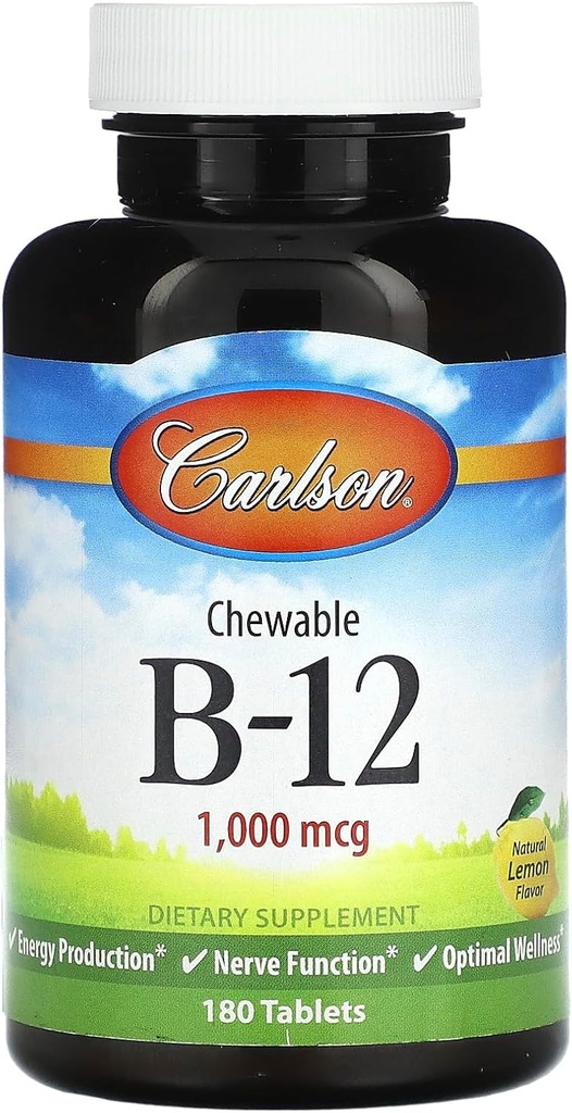 Carlson Labs B-12-SL,1000mcg,180可切片