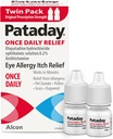 Pataday En gang daglig relief Allergy Eye Drops by Alcon, for Eye Allergy Itch Relief, 2,5 ml (pakke med 2)