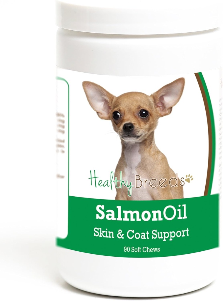 Allevamenti sani Chihuahua Salmon olio Soft Chews 90 conte
