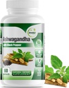 GreeNatr Organic Ashwagandha Capsules with Black Pepper for Enhanced Absorption - Mood Enhancer with Energy and Cognitive Функція - 1300 мг Veggie Capsules (1 Пляшка)