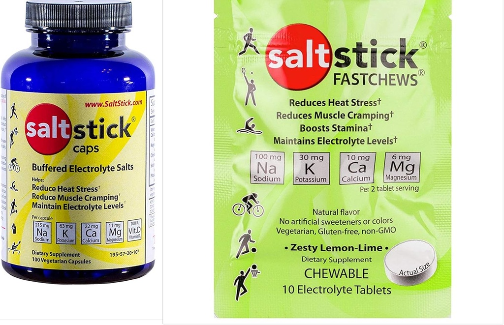 Saltstick Electrolyte kapslar (100 kapslar) Inkl. Comp. FastChews Trial Pack