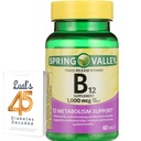 Spring Valley Timed-Release Vitamin B12 Tablets, 1,000 Mcg, 60 Count, B12 Complex for Women and Men Bundle with 45 Diabetes Decoded