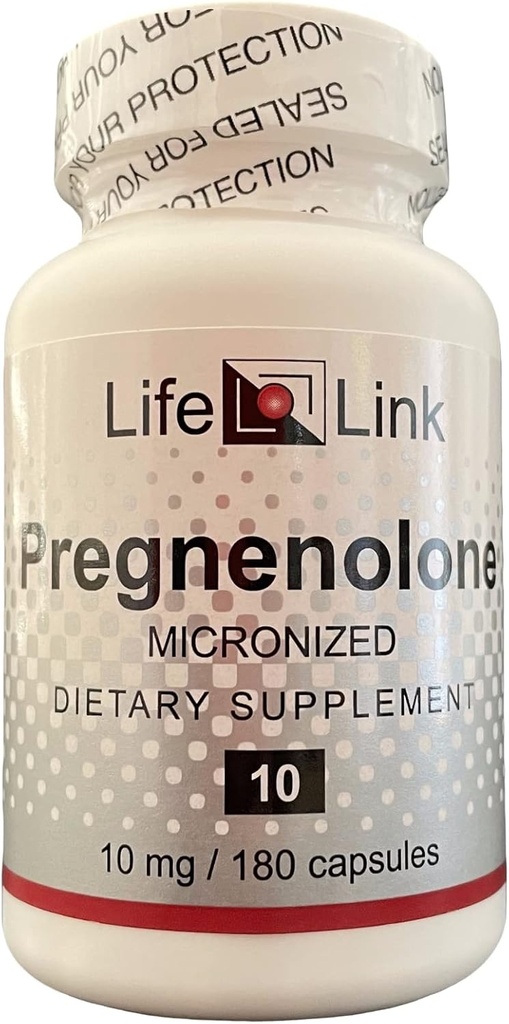 LifeLink Pregenolone | 10mg x 180 Capsules | Immumun System, anti-Apping, Memory, Cunition   Gluten Free & Not-GMOMO) ผลิตใน USSA