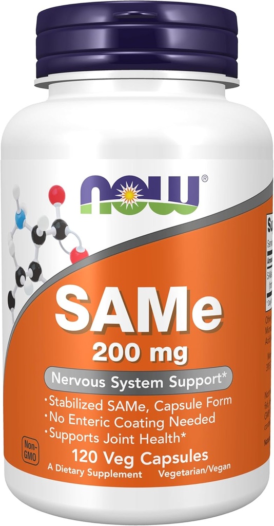 Ara menjars suplementaris, SAMe (S-Adenosyl- L- Methionine) 2004 mg, implementació del sistema nerviós *, 120 Veg Capules