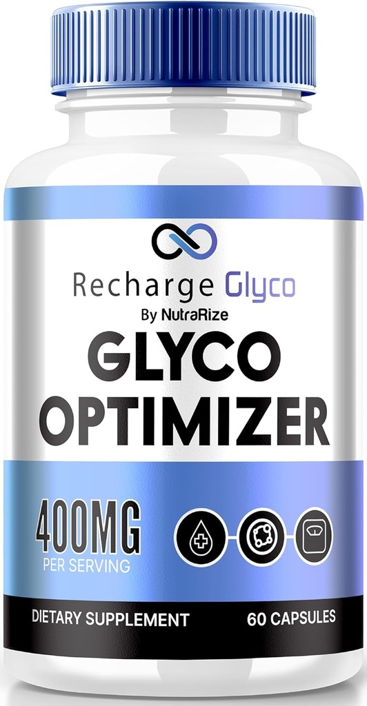 Kargatu Glyco kapsulak, karga Glyco-Optimizer Osasunerako eta Ongizaterako, Glyco naturalaren laguntza osoa, Glyco Optimizer Ofiziala, RechargeGlyco Reviews (60 kapsula)