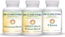 Dr Clark Store Intestine Support & Cleanse Kit - with Freeze-Dried Green Black Walnut Hulls, Wormwood, and Cloves-Helps Maintain Optimum Intestinal Function - Vegetarian Capsules