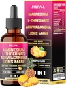 10in1 magnesium L-treonate flytende dråper med Ashwagadha, Lions Mane & 7 Mer Herbals - 1 Fl Oz - Pineapple Flavor