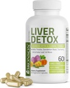 Bronson Liver Detox Advanced Detox & Cleansing Formula Supports Health Liver Function with Milk Thistle, Dandelion Root, Turmeric, Artichoke Leaf & More, Non-GMO, 60 채식 캡슐