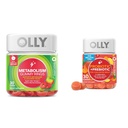 OLLY Metabolism Gummy Rings, Apple Cider Vinegar, Vitamin B12, Chromium & Probiotic + Prebiotic Gummy, Digestive Support and Gut Health, 500 Million CFUs, Fiber