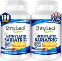 Shiny Leaf Methylated Bariatric Multivitamiin Without Raud – Vitamiinid mao möödavooluks ja varrukaks, 1 Daily Capsule W Methylated Folate, B12, A, C, D, K & More. Taimetoitlane, Soy-Free, USA Made (180 Ct.)