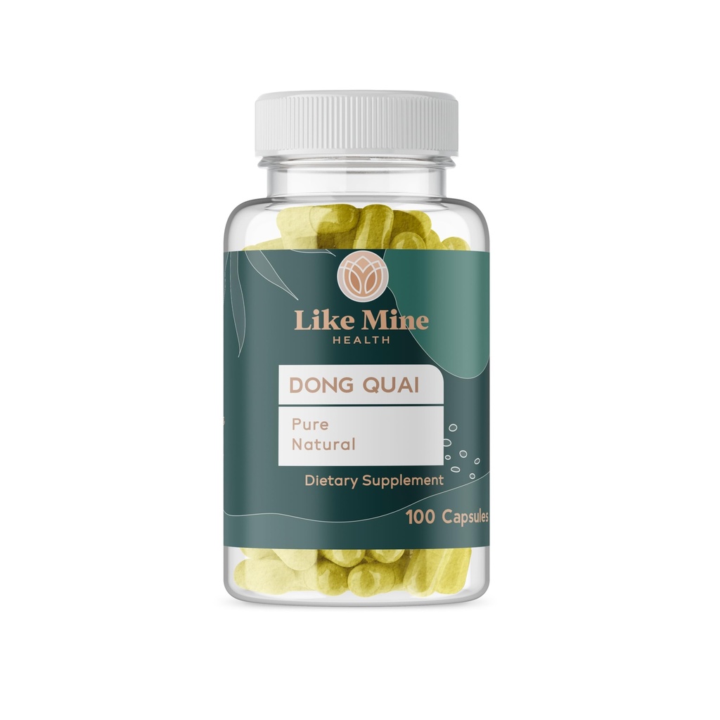 Like Mine Dong Quai (100 Capsules), Pure & Natural, No Fillers or Additives, Gluten Free, Herbal Supplement for Women