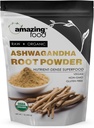 Amazing Food Ashwagandha Raiz 1 Lb Powder USDA Certified Organic Supplement Vegan