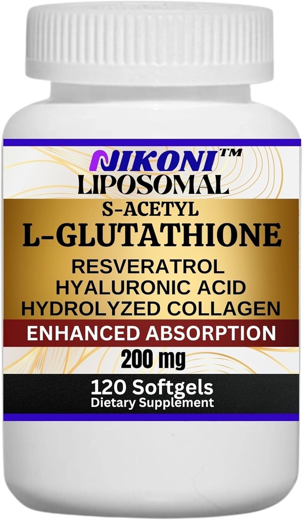 Résvératrol, acide hyaluronique et collagène 500 mg-120 Softgels