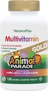 Natures Plus Animal Parade Gold Children's Multivitamin - 120 Animal-Shaped Chewable Tablets - Assorted Cherry, Orange & Grape flavors - Vegan, 글루텐 무료 - 60 총 서빙