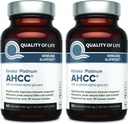 Elämän laatu AHCC Kinoko Platinum 750 mg ... Premium Immunosupport Supplement - pakkaus 2, 60 pulloa