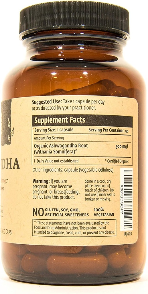 ISHA Ashwagandha Integratori - Integratore naturale di erbe, 500 mg ea (90 tappi di Veg)