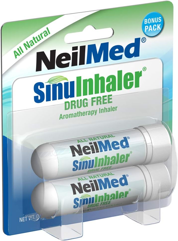 NeilMed SinuInhaler Natural Non medicated AromaTherapy Inhaler (Bonus Pack) 2 Count (Pack of 1)