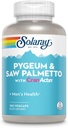 Solaray Pygeum и Saw Palmetto с добавка Cranactin, 180 броя