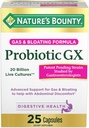 Naturens Bounty Probiotic GX, Hjelper med anledningsgass og oppblåsning, Dietary Supplement, Distintive helse, 25 Kapsler