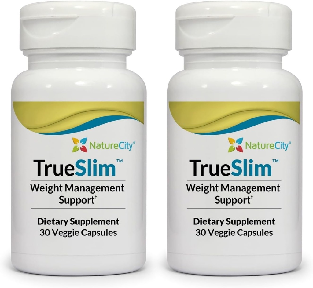 NatureCity True-Slim Fat and Weight Supplement hjälper till att minska fettackumulationen | Capsules | Non GMO | Made in USA