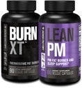 Jacked Factory Burn XT Termogenní spalovač tuků - Appetite Conpressant & Nootropic Energy Booster (90 Kapsle) & Lean PM doplněk hubnutí, Podpora spánku 124; (60 Kapsle)
