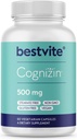 BESTVITE Cognizin Citicoline 500mg(60个蔬菜卡普勒斯) - 临床研究 诺奥特罗特猪笼草(Premium Choline Nootropic) - 无 Stearates - Vegan - 非转基因生物 - Gluten Free - Brain 补充记忆和焦点