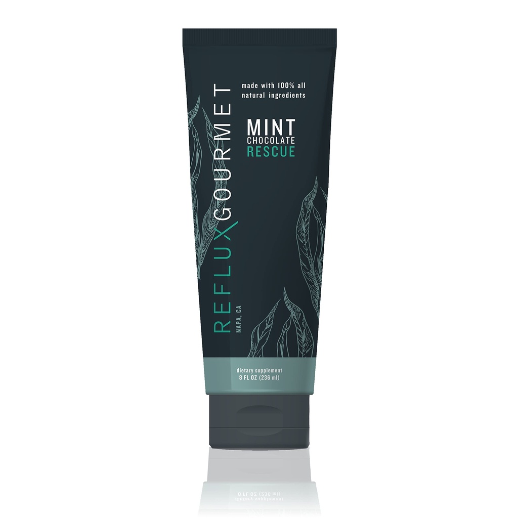 REFLUX GOURMET Mint Chocolate Rescue – Alginate Complex – Digestive Support Formula, Made with Natural Ingredients – 8 Fl. Oz