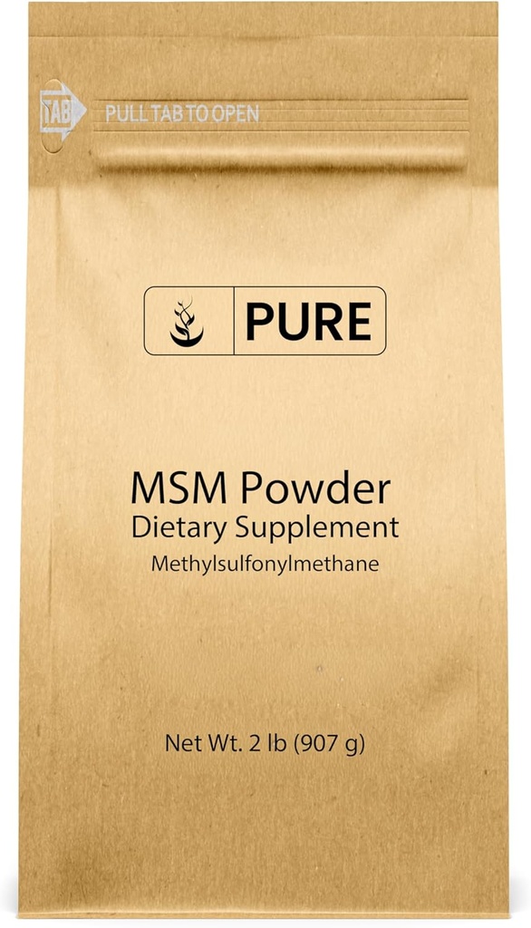 Metyylisulfonyylimetaani MSM Powder (2 lbs), aina puhdas, luonnollinen rikki ravintolisä