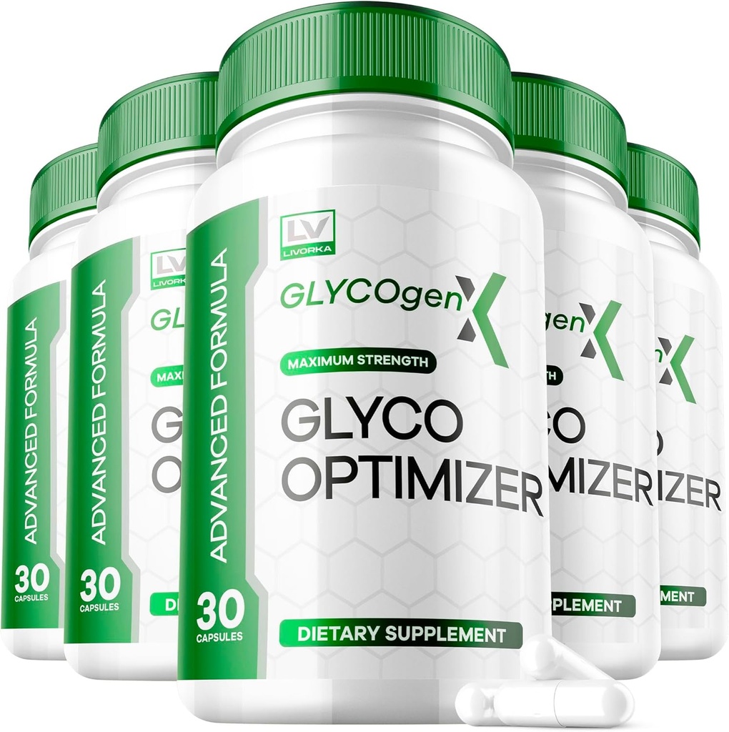 LIVORKA 5 Pack - Glycogen X Glyco Optimazer, Glyco X Optimizer Glycogen, GlycogenX, Glycogen Support, GlycogenX Support, Glycogen X, GlycogenX Glyco Optimizer, Glycogen Optimizer 600MG, 150 Kapsule