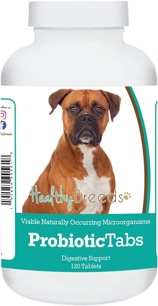 Zdravé plemeno Boxer Probiotické Tabs 120 Počet
