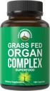 Peak Performance Grass Fed Beef Organ Complex от Нова Зеландия (180 капсули) Десикирани органи Суперхрани хапчета. GrassFed говеждо месо черен дроб капсули със сърце, бъбрек, Pancreas, Spleen. Допълнение