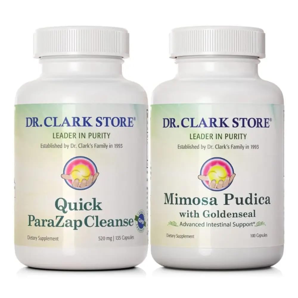 Dr Clark Store Quick para-Zap Cleanse & Mimosa Pudica – Powerful Cleanse, Detox Support & Gut Health Formula