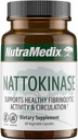 NutraMedix Nattokináza Dodatek - Nattokináza 2000 FU per Serving - Vyhovuje podpoře zdraví a zdraví srdce - Gluten + Dairy-Free (60 Kapsle)