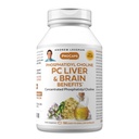 ANDREW LESSMAN PC Liver and Brain Benefits 180 Softgels - Phosphatidyl Choline, Most Important Building Block for Healthy Liver and Brain Structure, Function. No Additives. Easy to Swallow Softgels