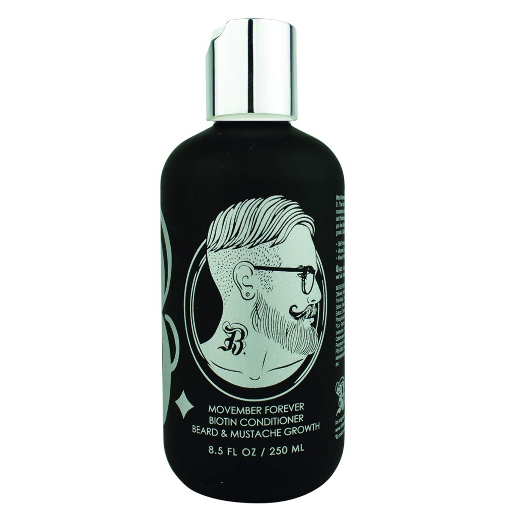 Biotin Beard Growth and Thickening Conditioner-(High Potency) Cuscinetto cura con Biotin-for Best Beard Growth-Beard Conditioner per Grooming-Movember Forever Biotin Facial Conditioner 8.5oz.