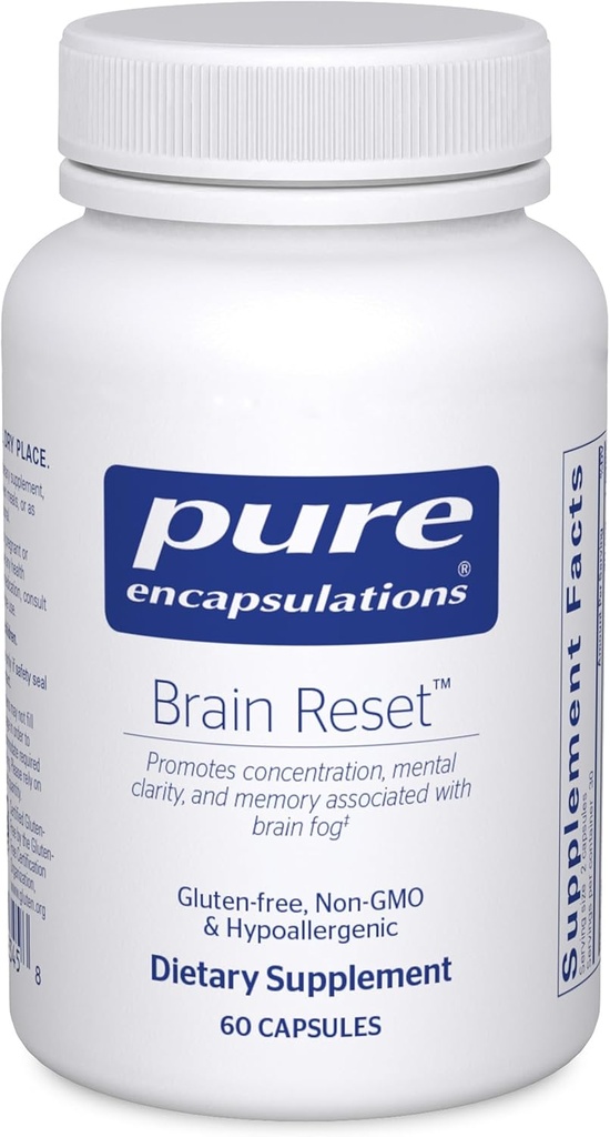 Pure Encapsulations Brain Yeniləndirilməsi / Supports Concentration, Clarity, və Brain Fog ilə əlaqəli birləşdirilməsi - 60 Kapsüller*